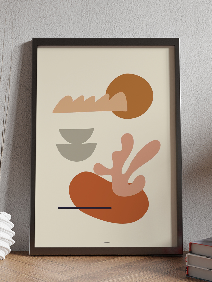 Soyut Abstract Poster Geometrik Duvar Tablosu Çerçevesiz Poster Salon, Mutfak Ve Ofis Duvar Dekoru