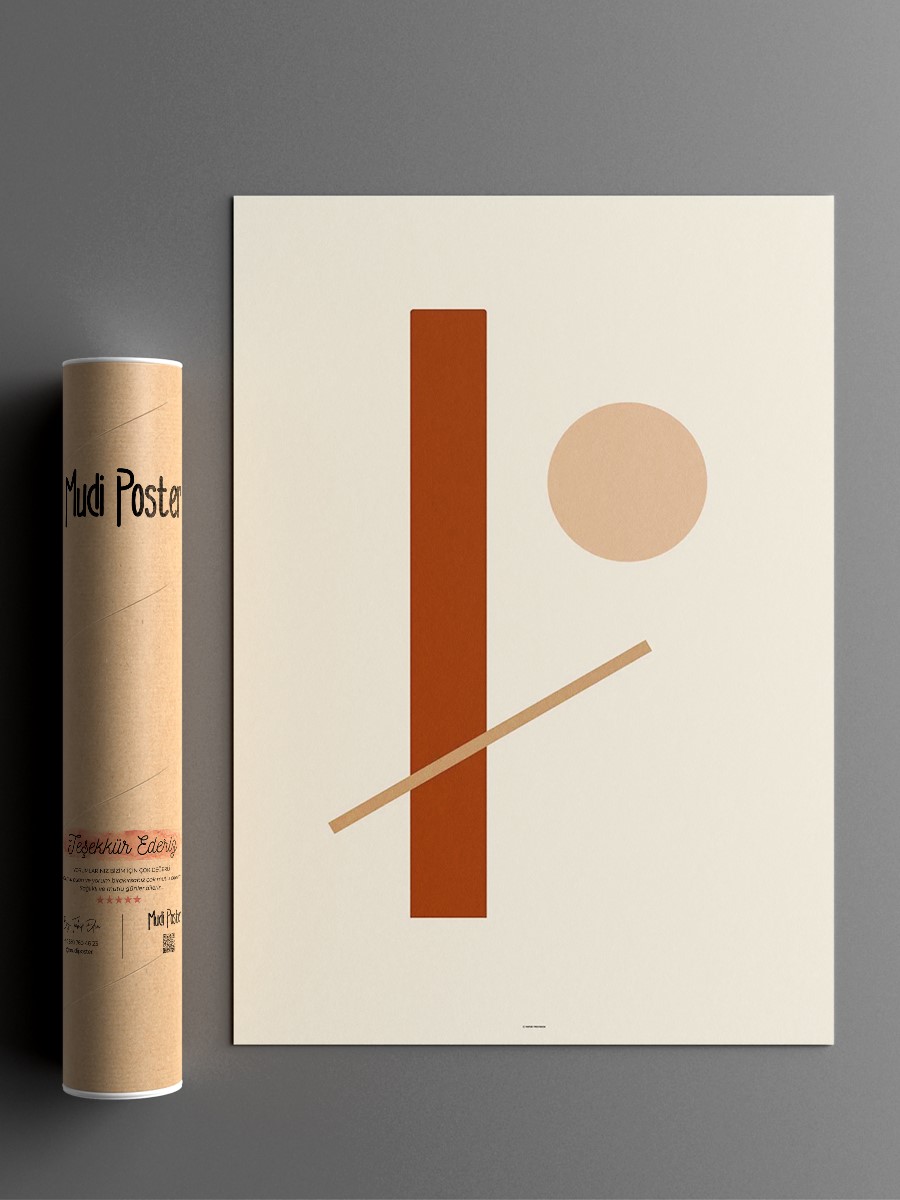 Soyut Abstract Poster Geometrik Duvar Tablosu Çerçevesiz Poster Salon, Mutfak Ve Ofis Duvar Dekoru