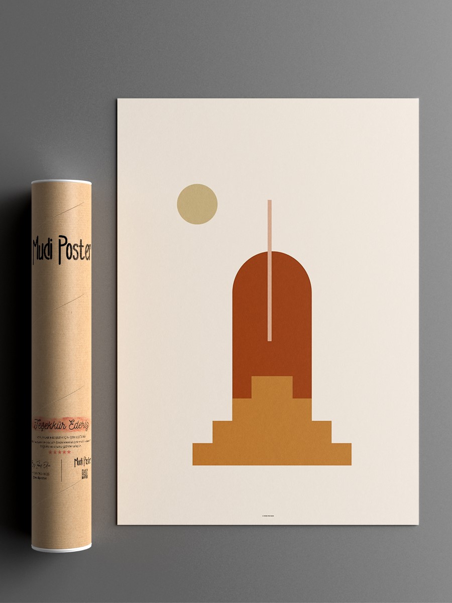 Soyut Abstract Poster Geometrik Duvar Tablosu Çerçevesiz Poster Salon, Mutfak Ve Ofis Duvar Dekoru