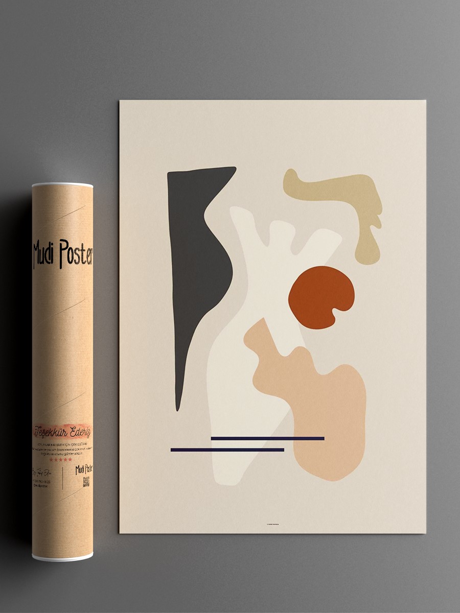 Soyut Abstract Poster Geometrik Duvar Tablosu Çerçevesiz Poster Salon, Mutfak Ve Ofis Duvar Dekoru