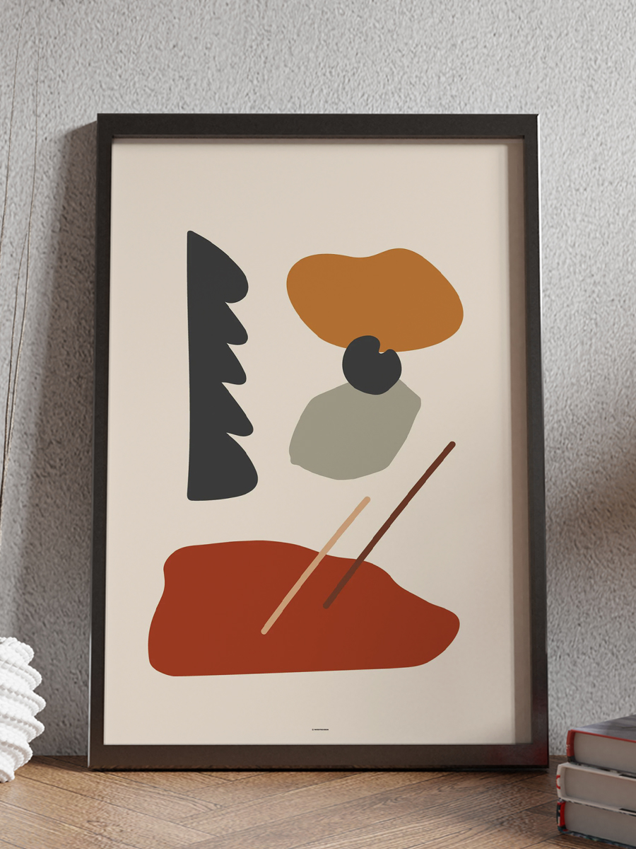 Soyut Abstract Poster Geometrik Duvar Tablosu Çerçevesiz Poster Salon, Mutfak Ve Ofis Duvar Dekoru