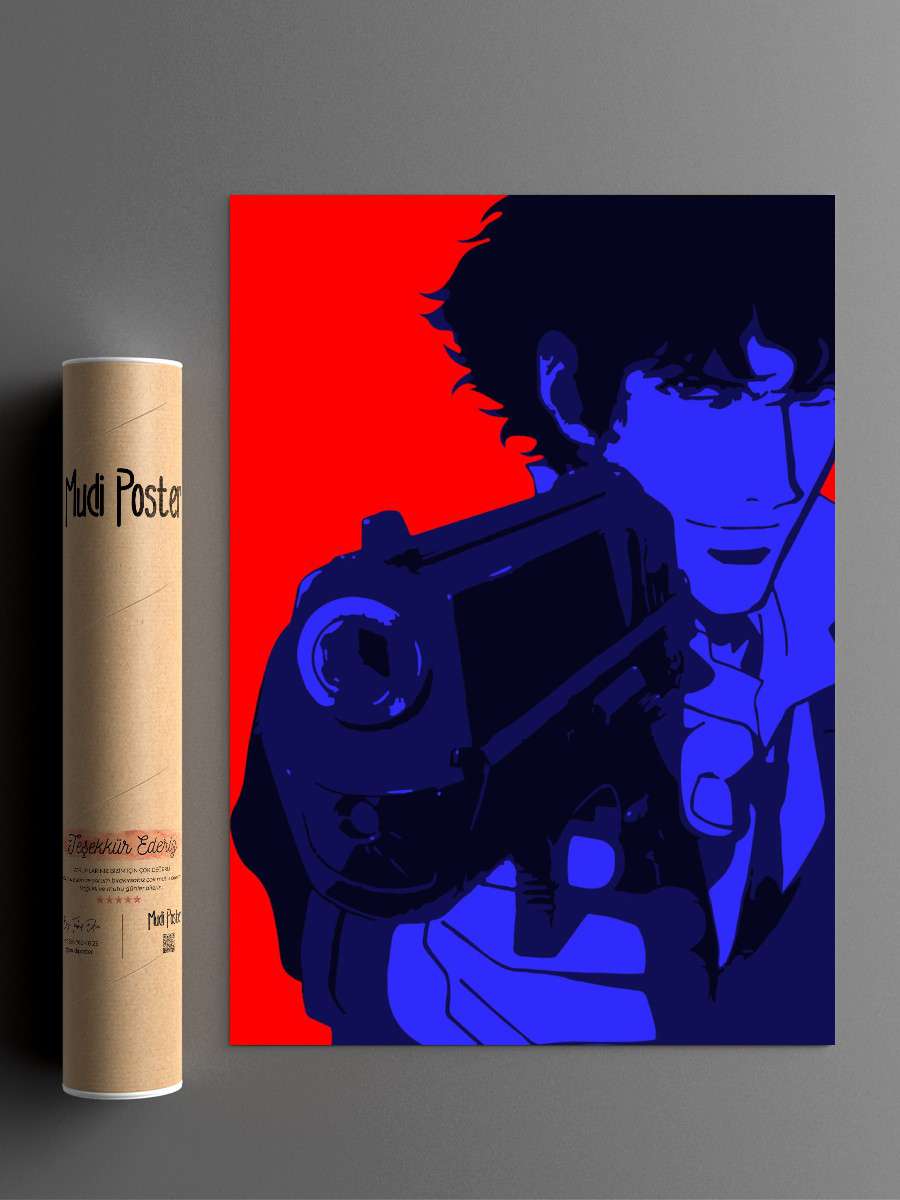 Spike Spiegel pop art Anime Poster Çerçevesiz Yüksek Kalite Anime Duvar Poster