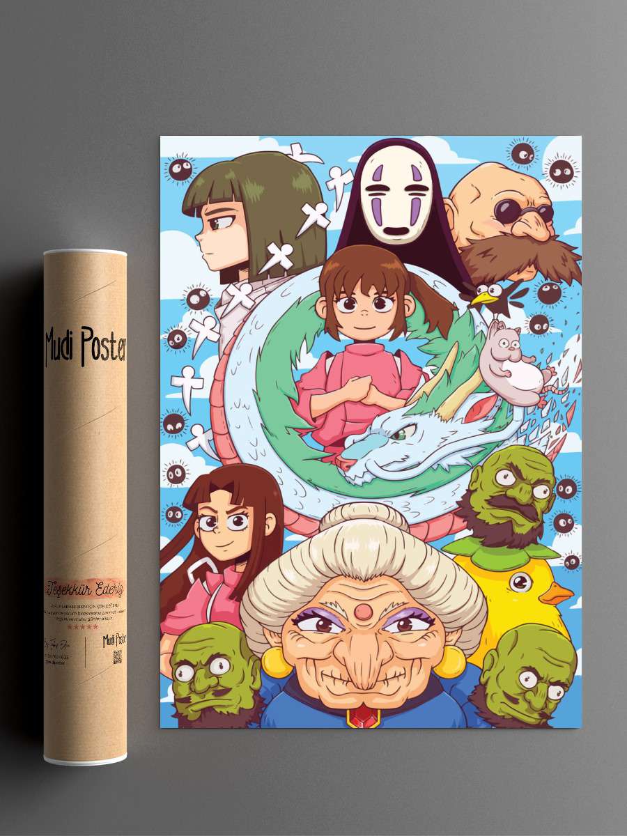 Spirited Away poster Anime Poster Çerçevesiz Yüksek Kalite Anime Duvar Poster