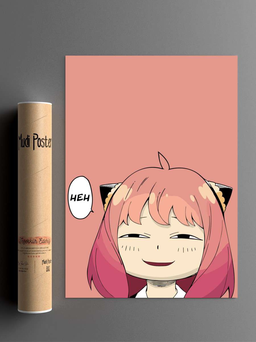Spy X Family Anya Meme Anime Poster Çerçevesiz Yüksek Kalite Anime Duvar Poster