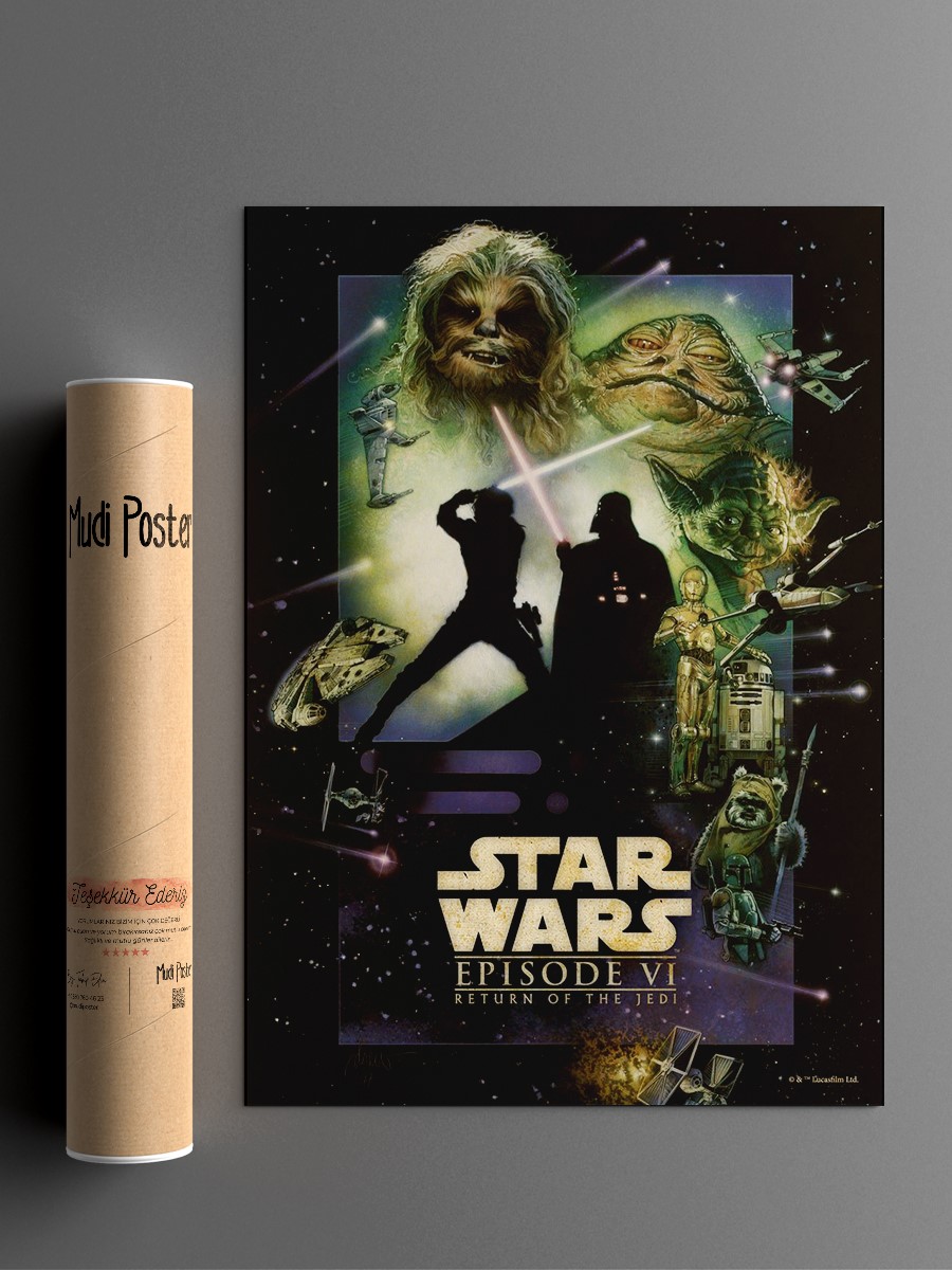 Star Wars Episode VI: Return of the Jedi Poster, Çerçevesiz Tv Film Poster