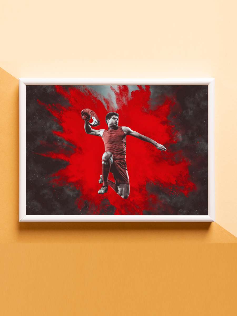 Steven Gerrard Futbol Poster Çerçevesiz Yüksek Kalite Futbolcu Duvar Poster