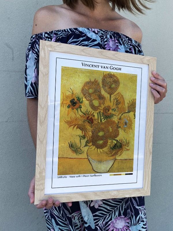 Vincent van Gogh Still Life - Vase with Fifteen Sunflowers Poster
