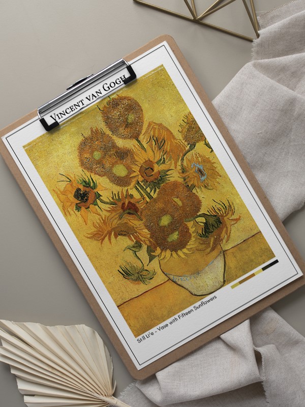 Vincent van Gogh Still Life - Vase with Fifteen Sunflowers Poster