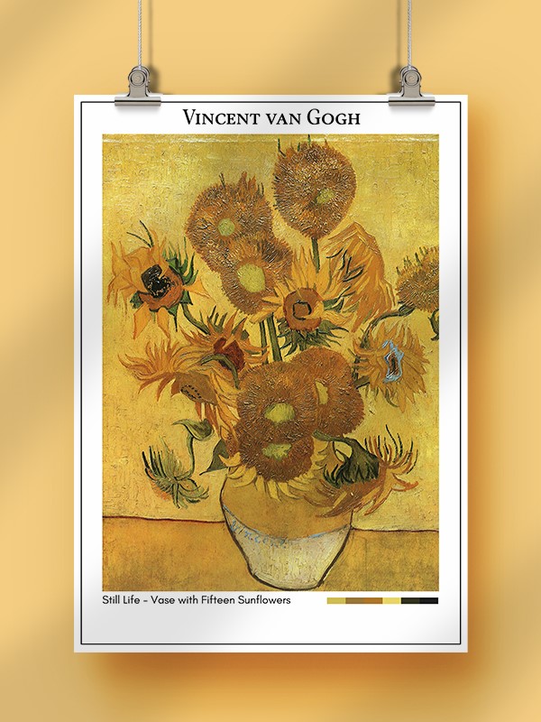 Vincent van Gogh Still Life - Vase with Fifteen Sunflowers Poster