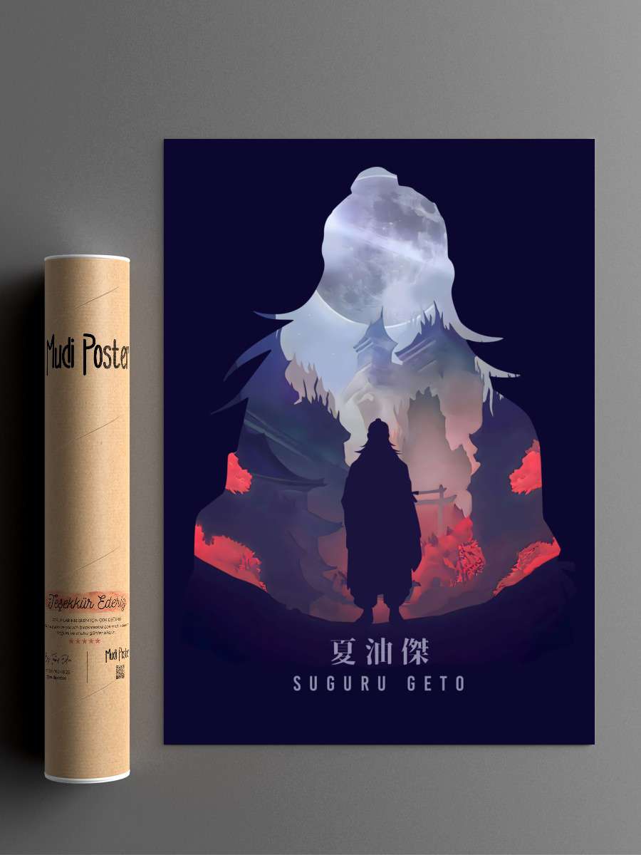 Suguru Geto Jujutsu Kaisen Anime Poster Çerçevesiz Yüksek Kalite Anime Duvar Poster