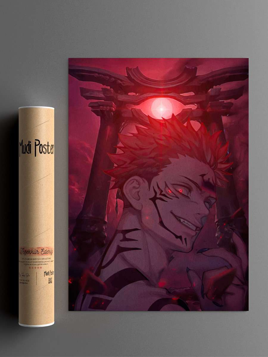 Sukuna Jujutsu Kaisen Anime Poster Çerçevesiz Yüksek Kalite Anime Duvar Poster