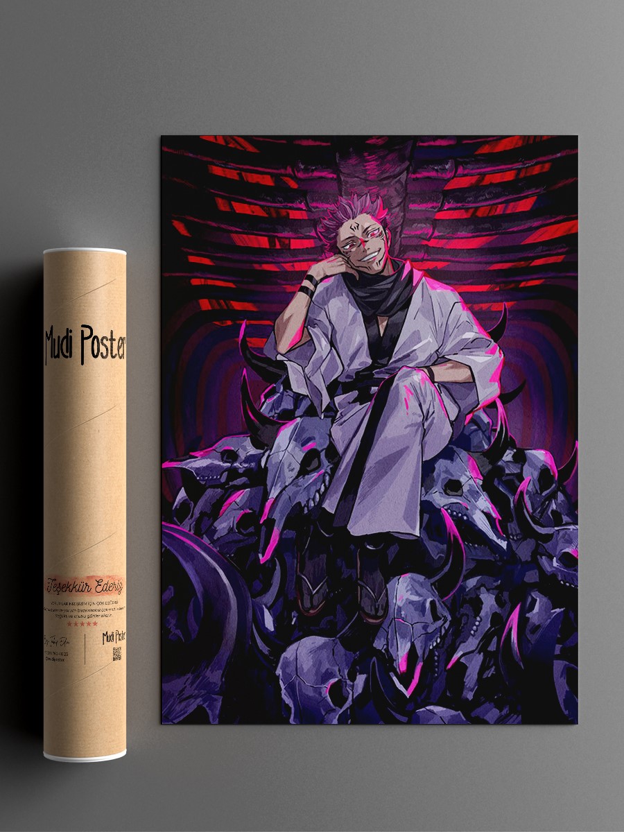 Sukuna Jujutsu Kaisen  Anime Poster Çerçevesiz Yüksek Kalite Anime Duvar Poster
