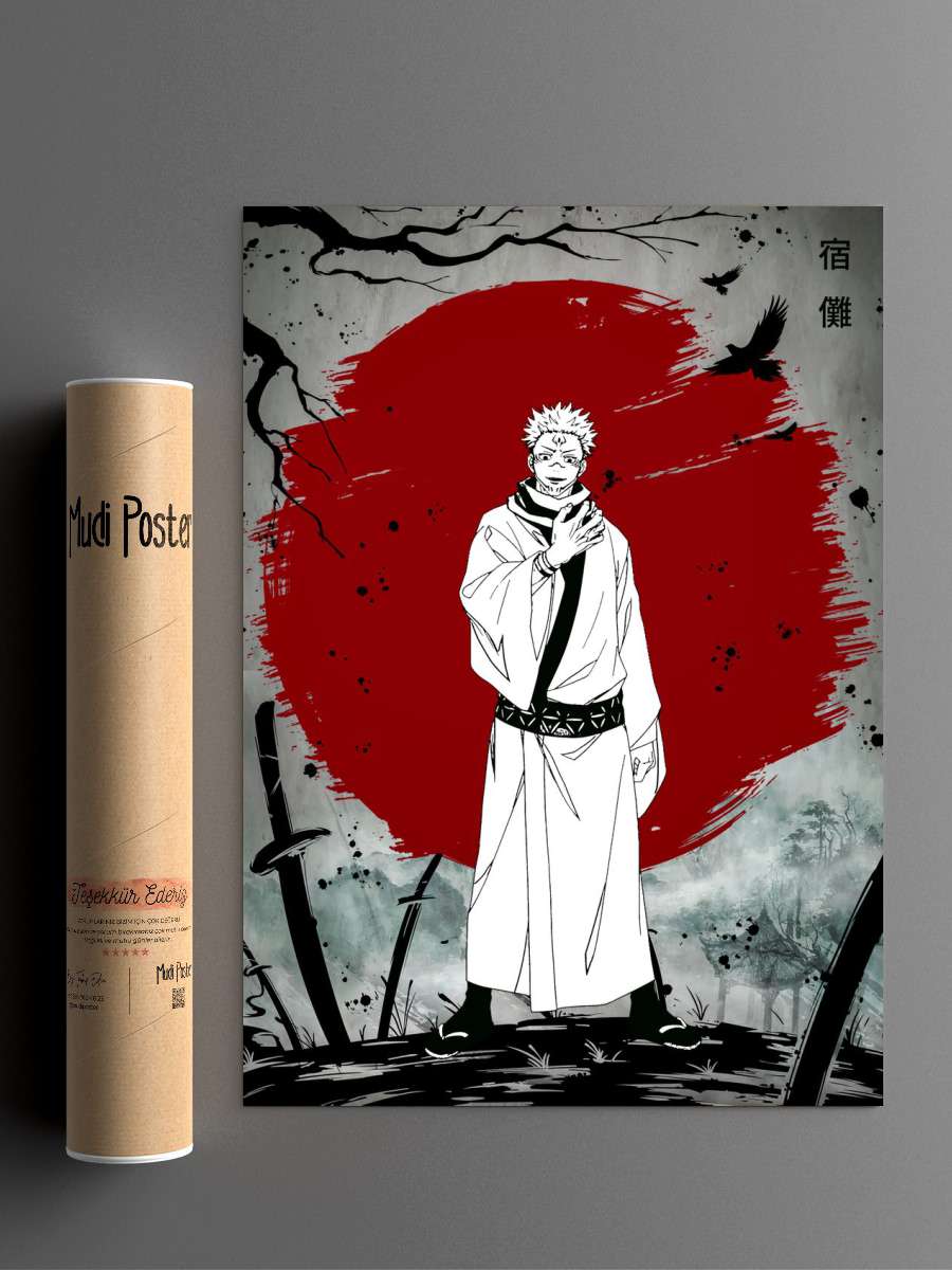 Sukuna Jujutsu Kaisen Anime Poster Çerçevesiz Yüksek Kalite Anime Duvar Poster