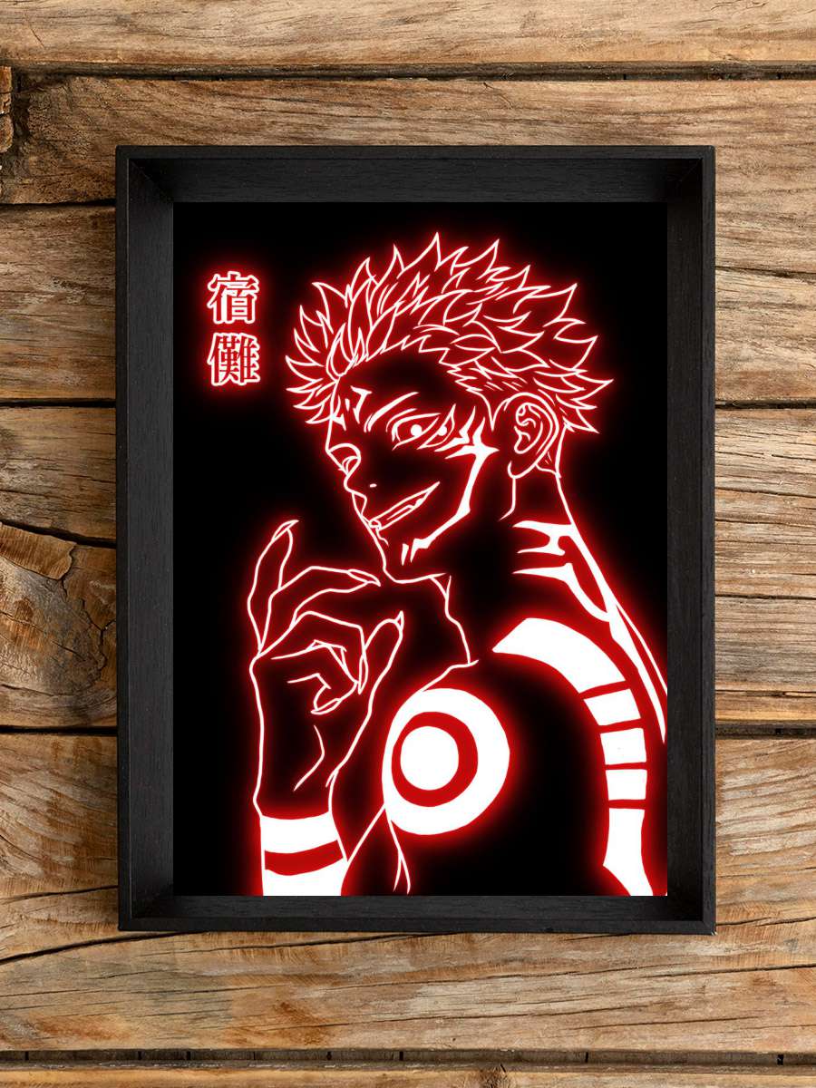 Sukuna Neon art Anime Poster Çerçevesiz Yüksek Kalite Anime Duvar Poster