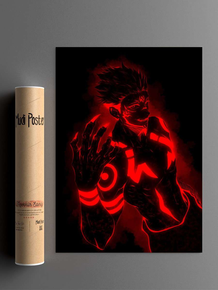 Sukuna Anime Poster Çerçevesiz Yüksek Kalite Anime Duvar Poster