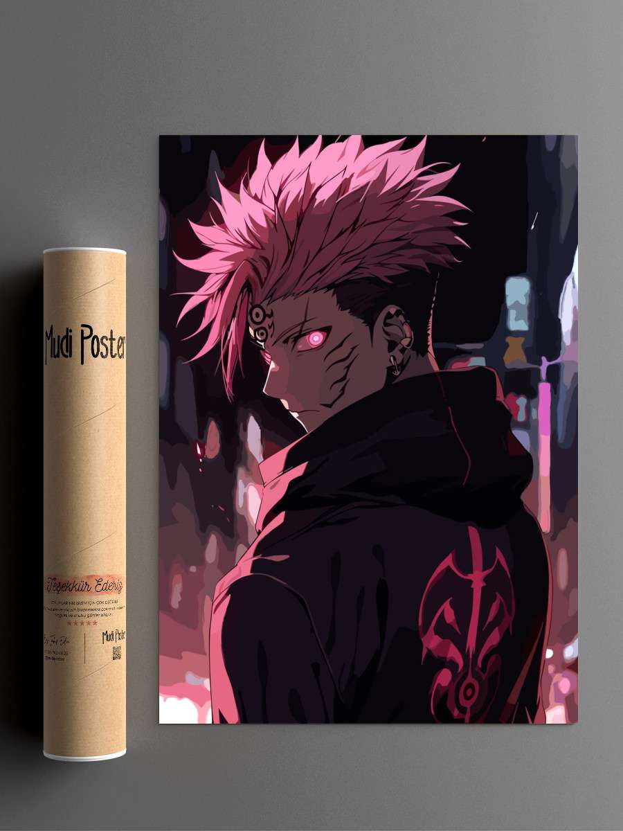 Sukuna Ryomen Anime Poster Çerçevesiz Yüksek Kalite Anime Duvar Poster