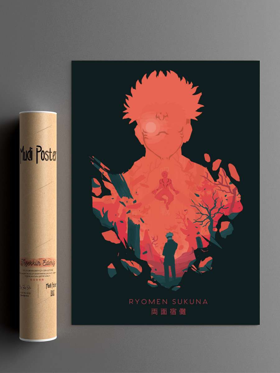 Sukuna Territory Anime Poster Çerçevesiz Yüksek Kalite Anime Duvar Poster