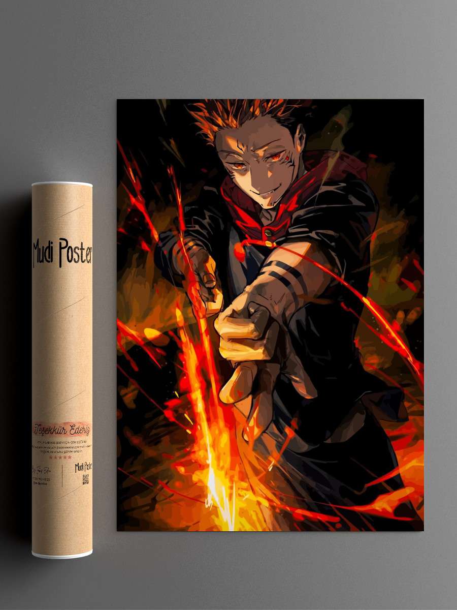 Sukuna Vessel Anime Poster Çerçevesiz Yüksek Kalite Anime Duvar Poster
