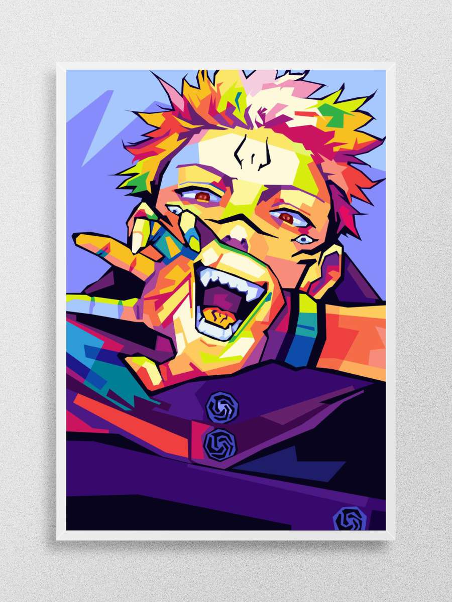 Sukuna Wpap pop art Anime Poster Çerçevesiz Yüksek Kalite Anime Duvar Poster