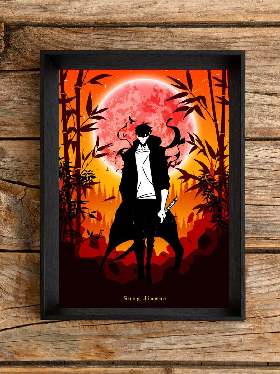 Sung Jinwoo Solo Leveling Anime Poster Çerçevesiz Yüksek Kalite Anime Duvar Poster