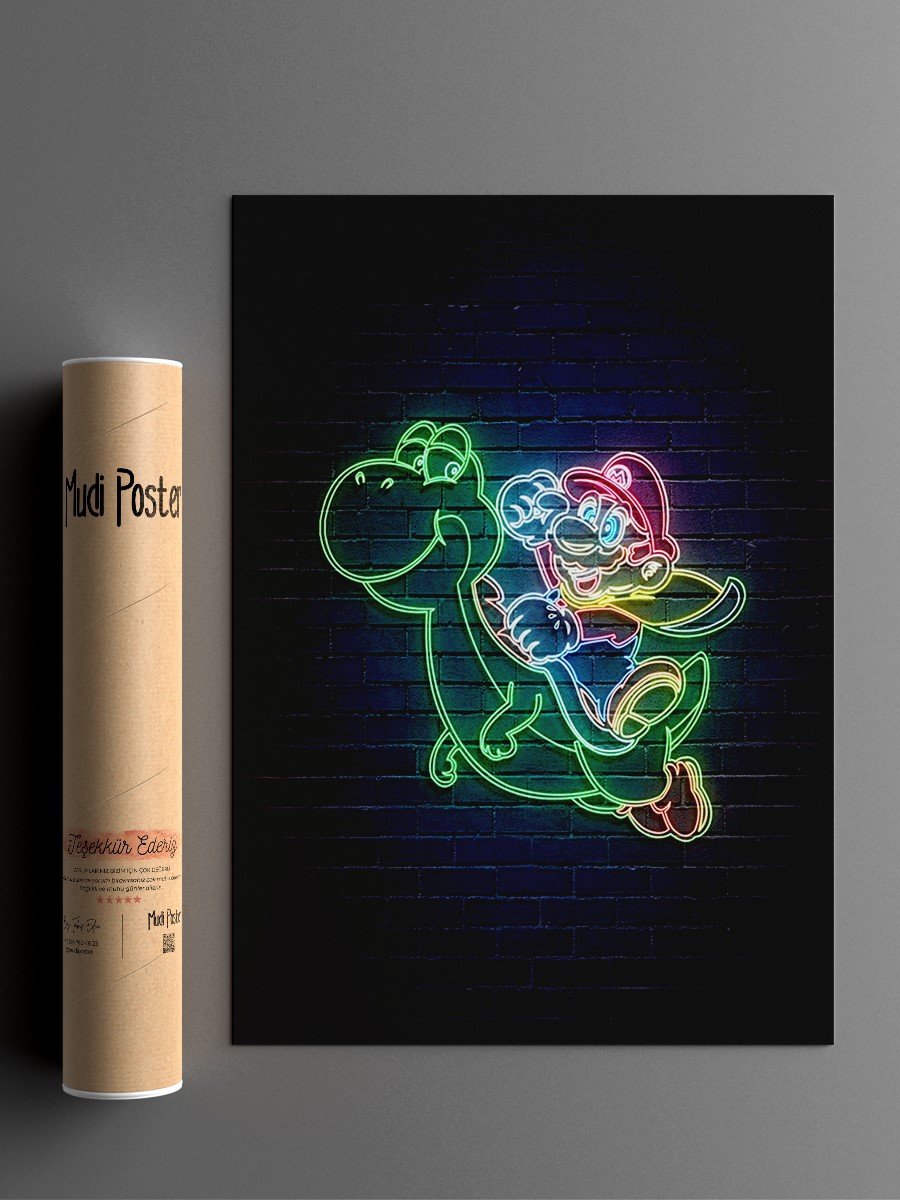 Super Mario Yoshi Anime Poster Çerçevesiz Yüksek Kalite Anime Duvar Poster