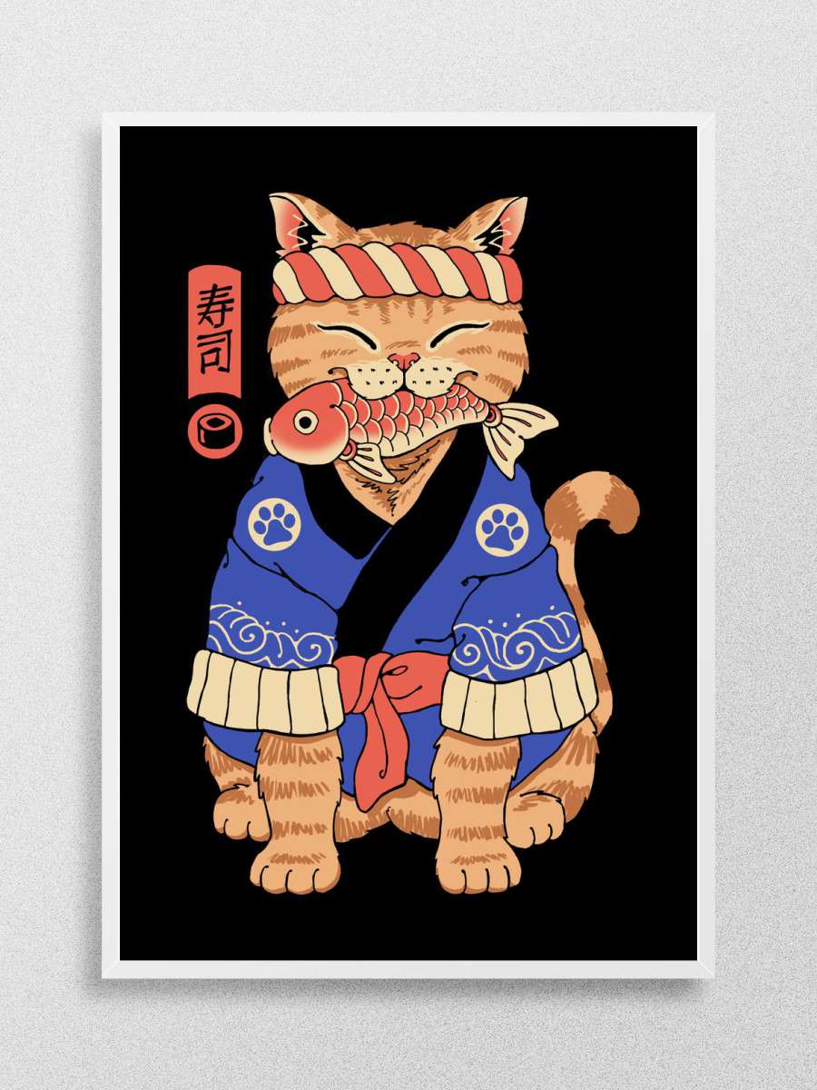 Sushi Meowster Anime Poster Çerçevesiz Yüksek Kalite Anime Duvar Poster