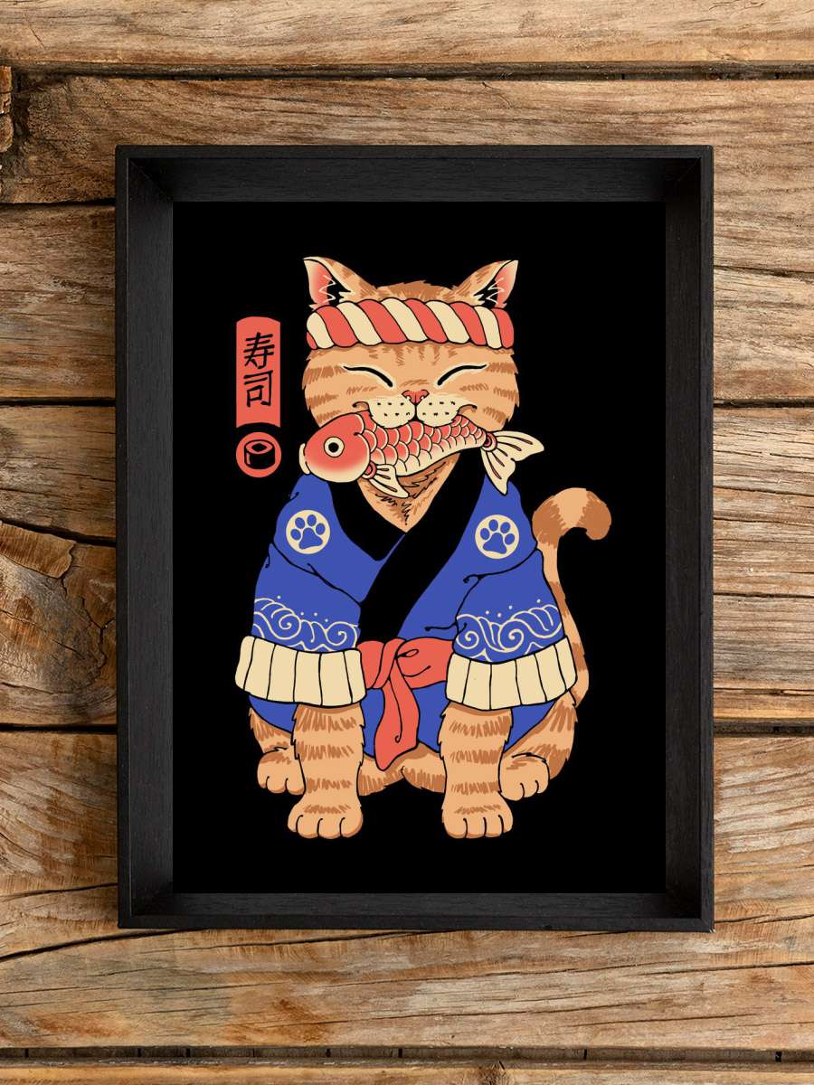 Sushi Meowster Anime Poster Çerçevesiz Yüksek Kalite Anime Duvar Poster