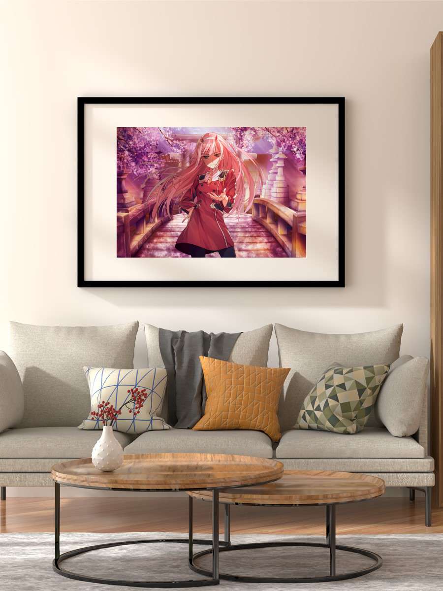 Sweetheart Zero Two Anime Poster Çerçevesiz Yüksek Kalite Anime Duvar Poster