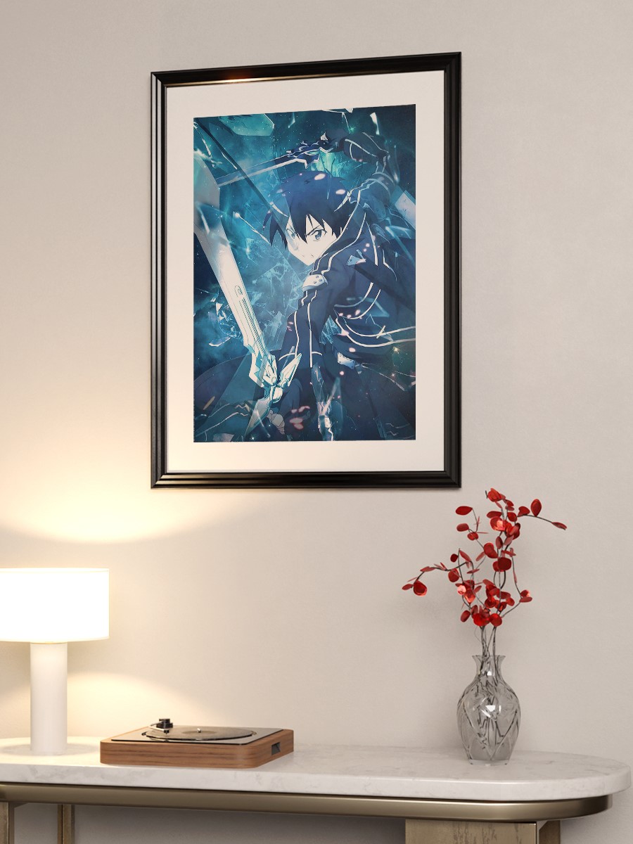 Sword Art Online Kirito Anime Poster Çerçevesiz Yüksek Kalite Anime Duvar Poster