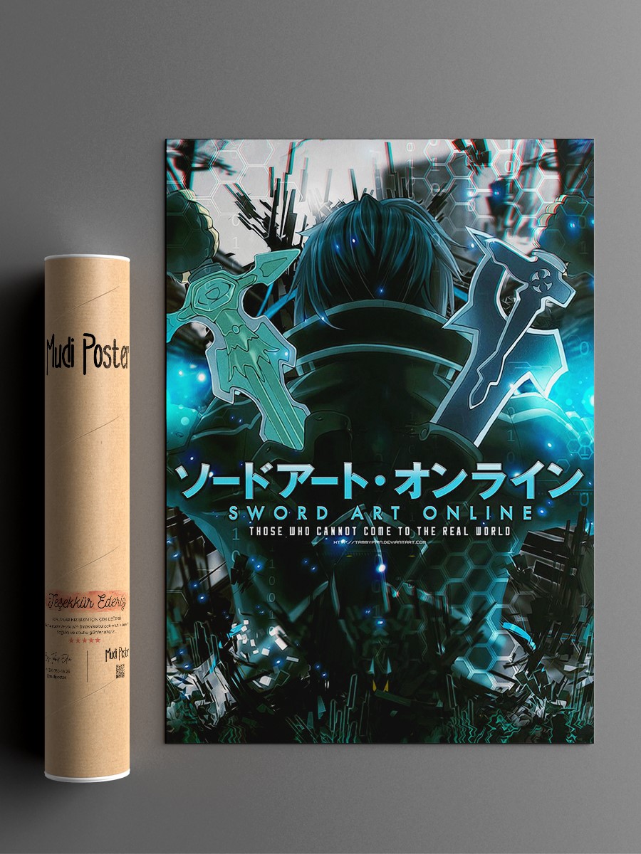 Sword Art Online Anime Poster Çerçevesiz Yüksek Kalite Anime Duvar Poster