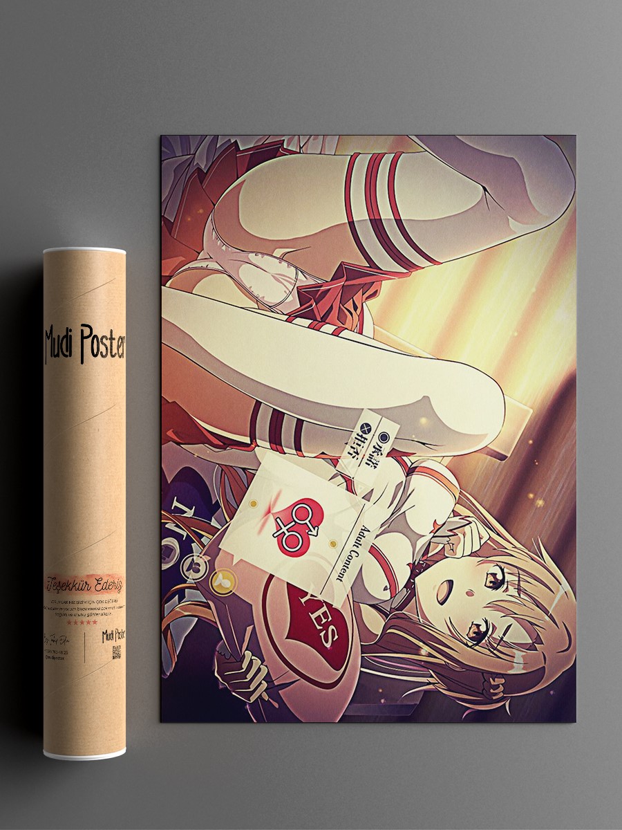 Sword Art Online Anime Poster Çerçevesiz Yüksek Kalite Anime Duvar Poster