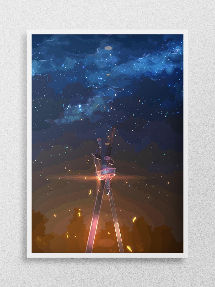 Sword Art Online Anime Poster Çerçevesiz Yüksek Kalite Anime Duvar Poster