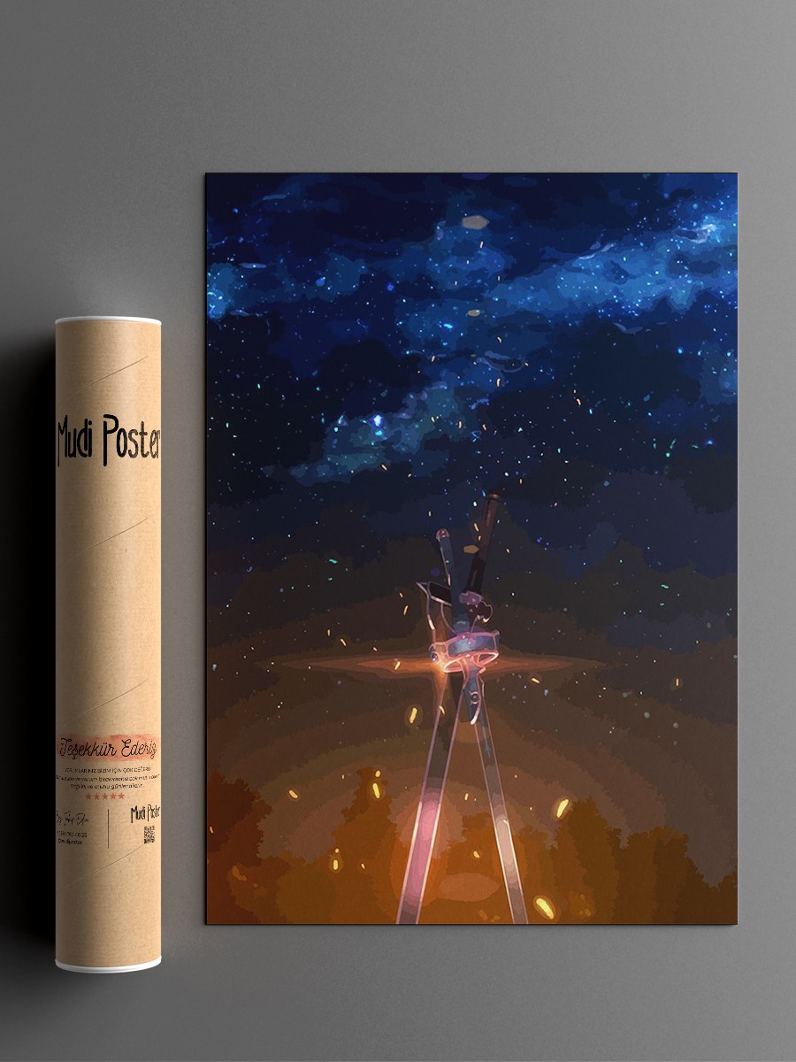 Sword Art Online Anime Poster Çerçevesiz Yüksek Kalite Anime Duvar Poster