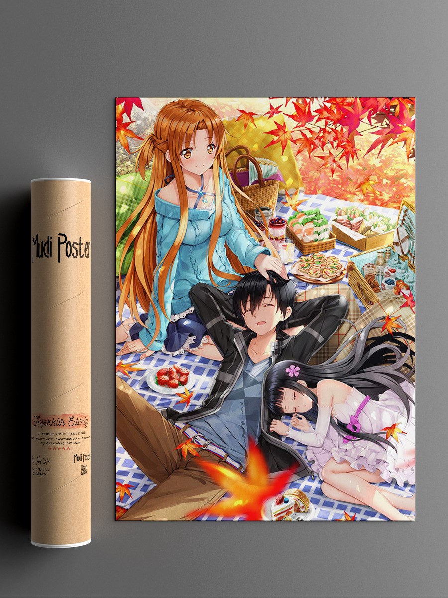 Sword Art Online Anime Poster Çerçevesiz Yüksek Kalite Anime Duvar Poster