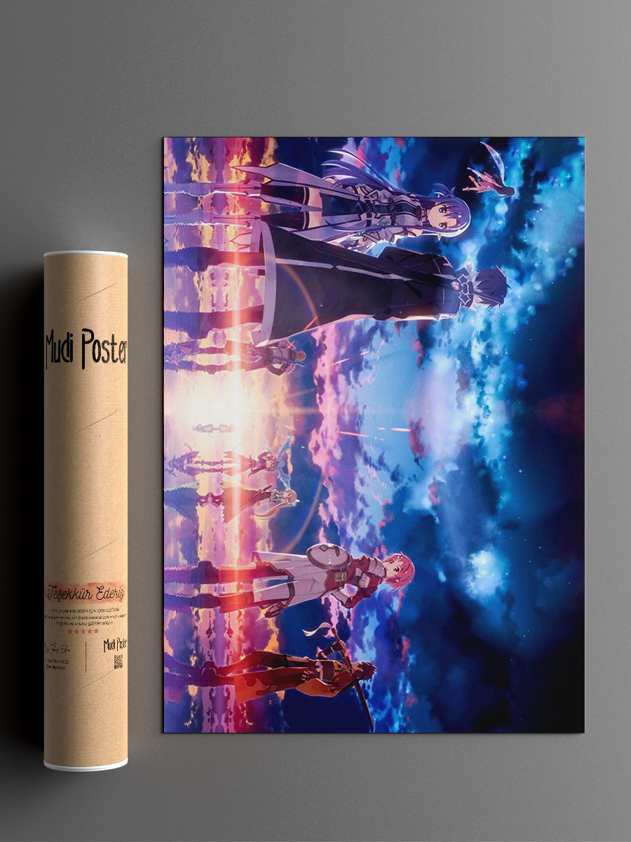 Sword Art Online Anime Poster Çerçevesiz Yüksek Kalite Anime Duvar Poster