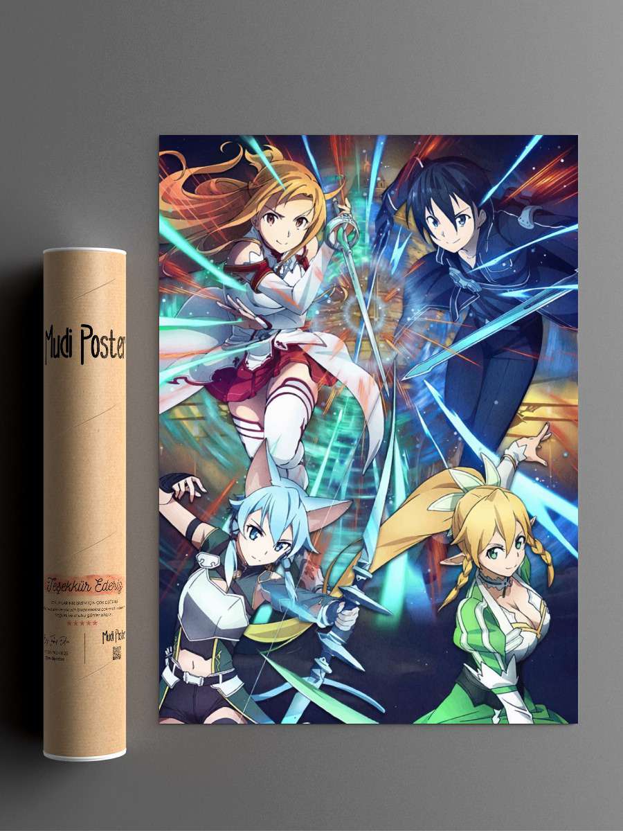 Sword Art Online Anime Poster Çerçevesiz Yüksek Kalite Anime Duvar Poster