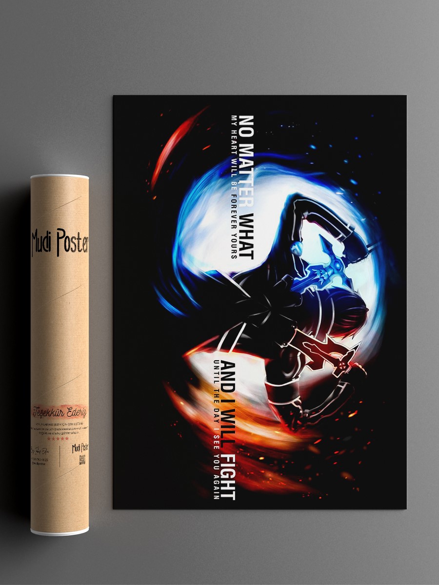 Sword Art Online Anime Poster Çerçevesiz Yüksek Kalite Anime Duvar Poster