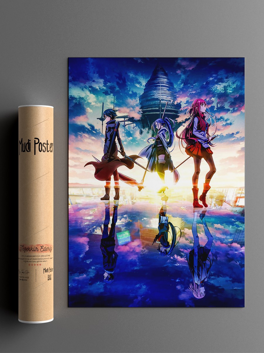 Sword Art Anime Poster Çerçevesiz Yüksek Kalite Anime Duvar Poster
