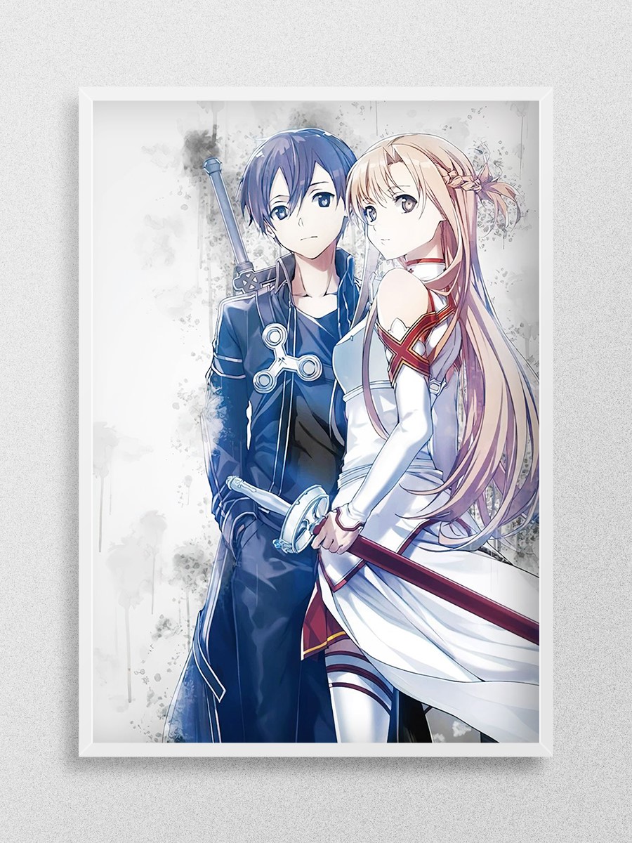 Sword Art Anime Poster Çerçevesiz Yüksek Kalite Anime Duvar Poster
