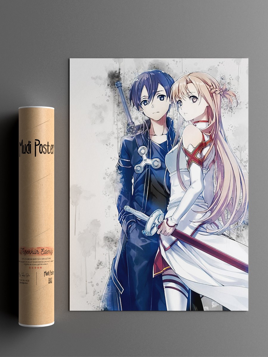 Sword Art Anime Poster Çerçevesiz Yüksek Kalite Anime Duvar Poster