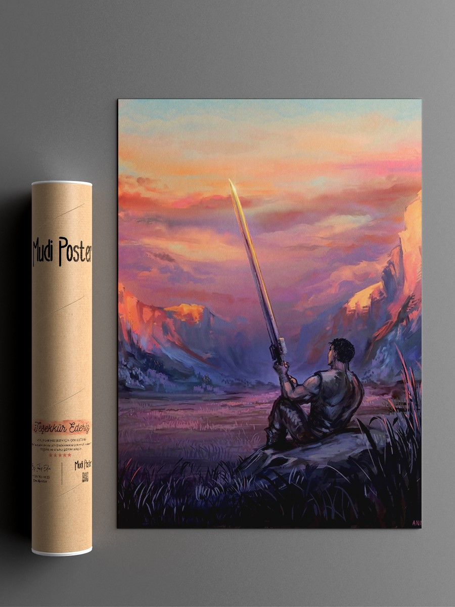 Sword Anime Poster Çerçevesiz Yüksek Kalite Anime Duvar Poster