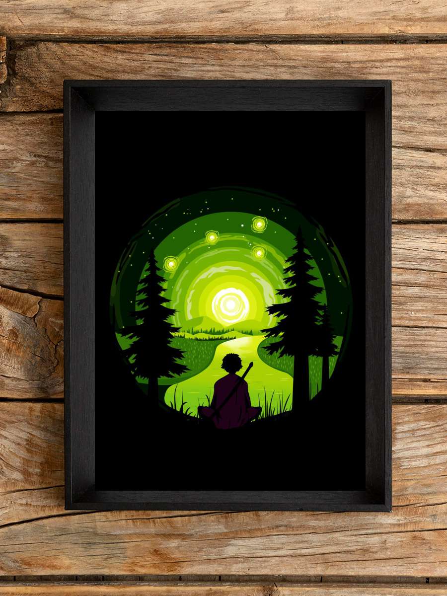 swordsman in the forest Anime Poster Çerçevesiz Yüksek Kalite Anime Duvar Poster