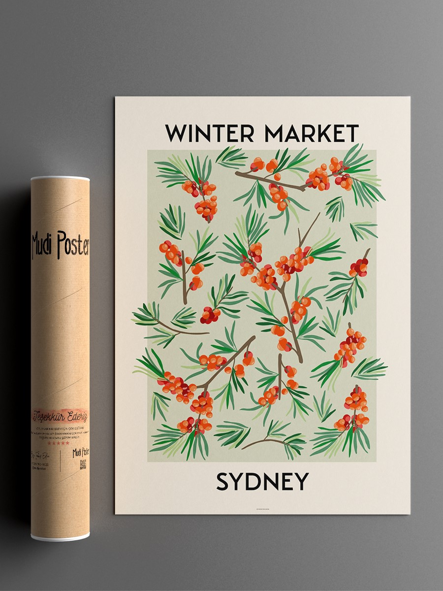Sydney Soyut Modern Poster Çerçevesiz Duvar Tablosu Sanatsal Poster