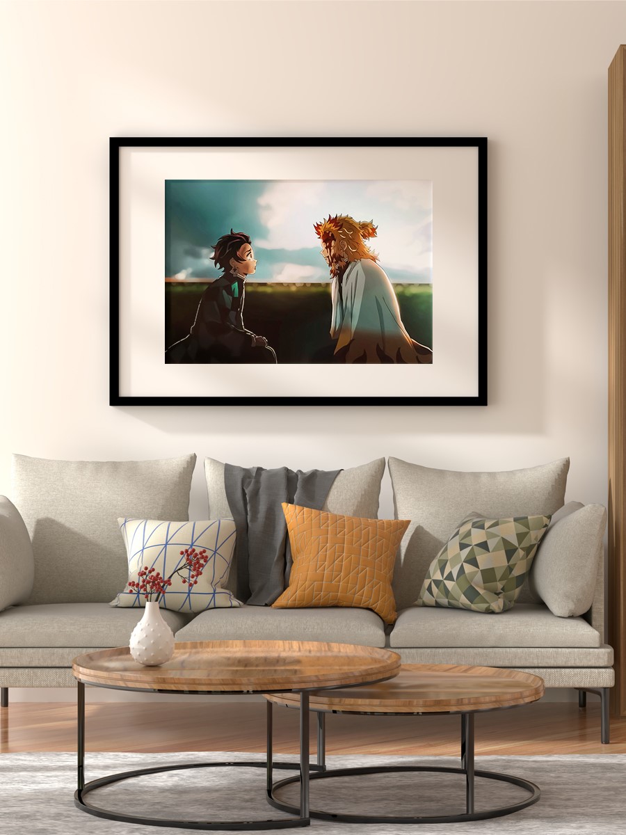 Tanjiro Demon Slayer Poster, Çerçevesiz Tv Film Poster