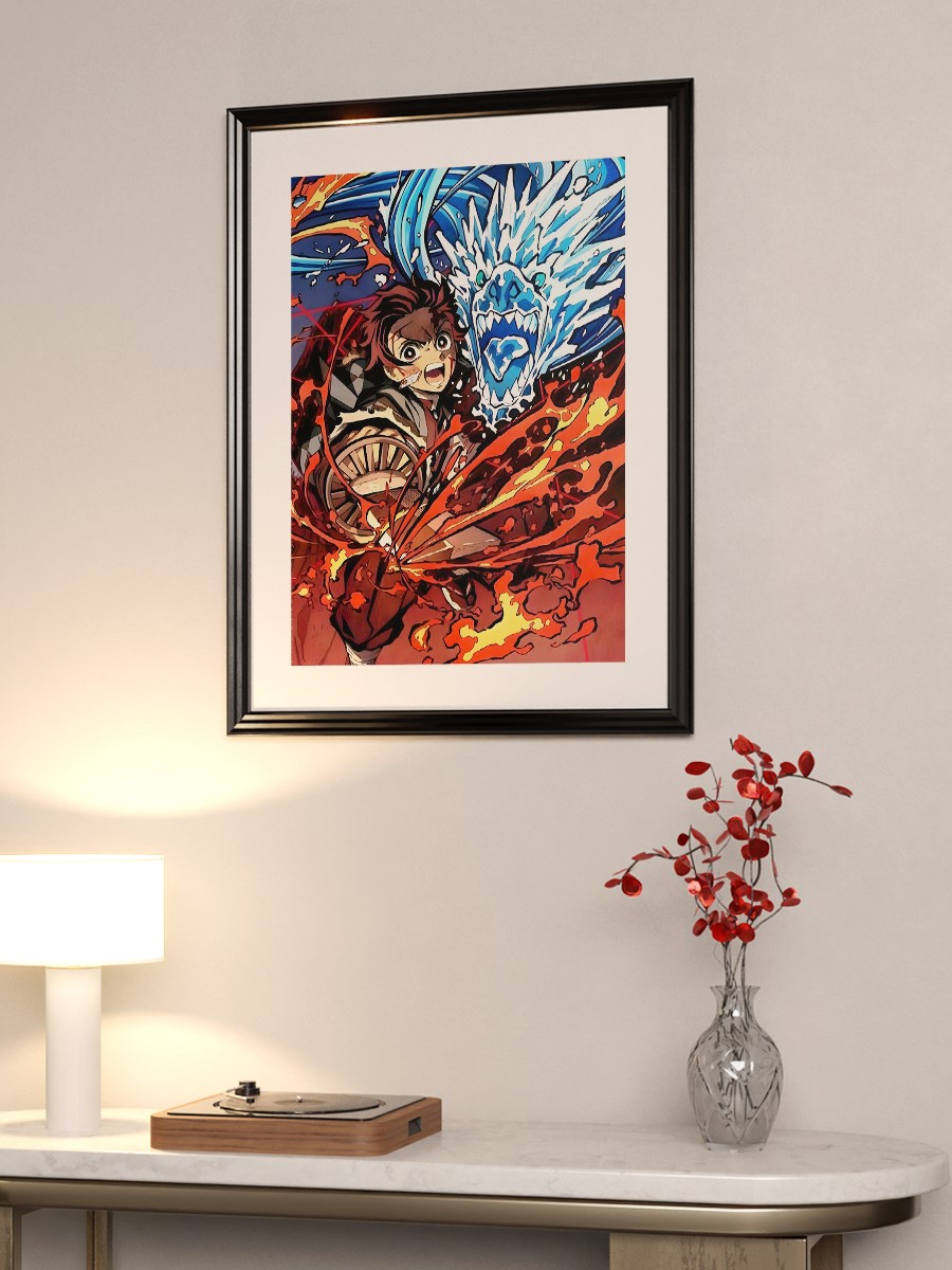 Tanjiro Demon Slayer Anime Anime Poster Çerçevesiz Yüksek Kalite Anime Duvar Poster