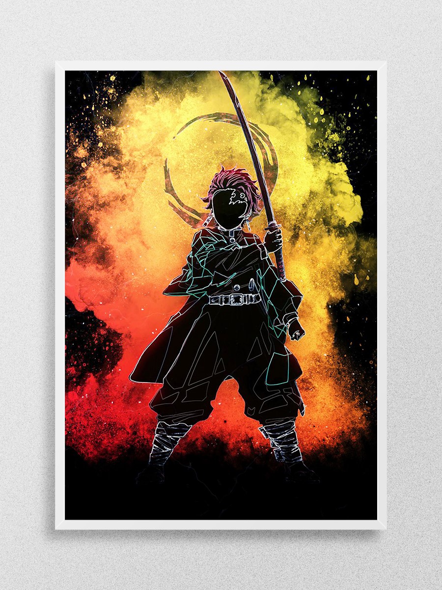 Tanjiro Demon Slayer Anime Poster Çerçevesiz Yüksek Kalite Anime Duvar Poster