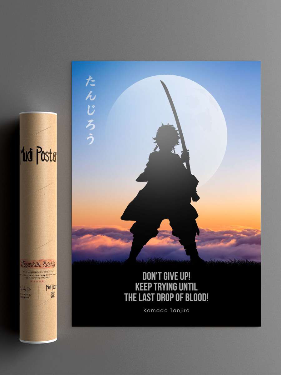 Tanjiro Demon Slayer Anime Poster Çerçevesiz Yüksek Kalite Anime Duvar Poster