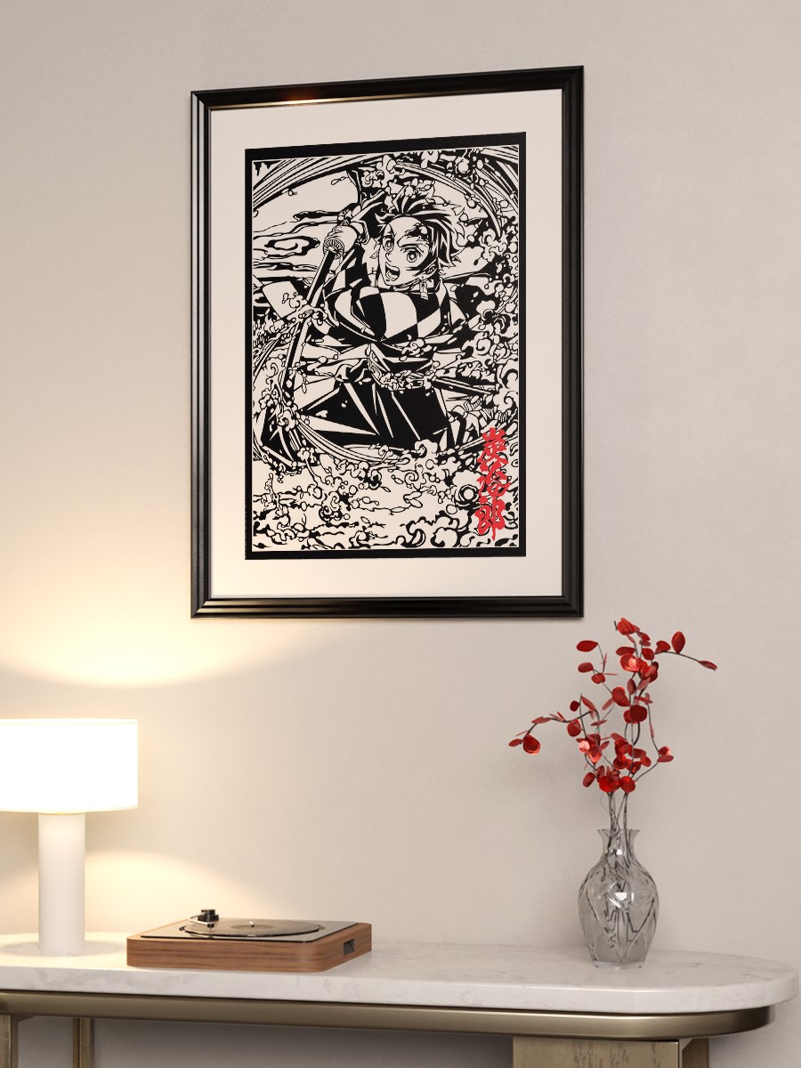 Tanjiro Demon Slayer Anime Poster Çerçevesiz Yüksek Kalite Anime Duvar Poster