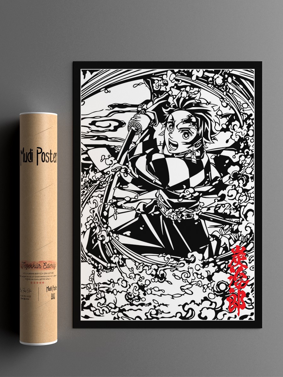 Tanjiro Demon Slayer Anime Poster Çerçevesiz Yüksek Kalite Anime Duvar Poster