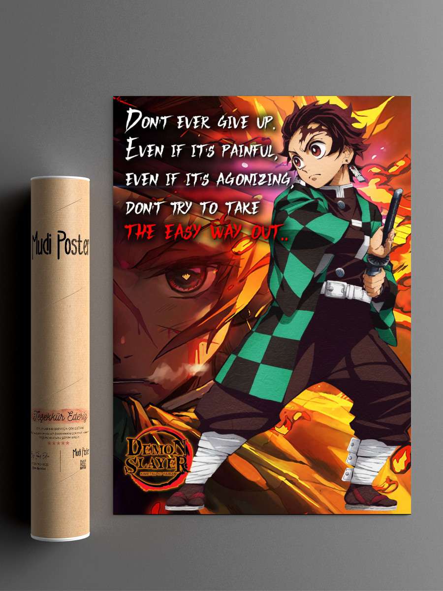 Tanjiro Demon Slayer Anime Poster Çerçevesiz Yüksek Kalite Anime Duvar Poster